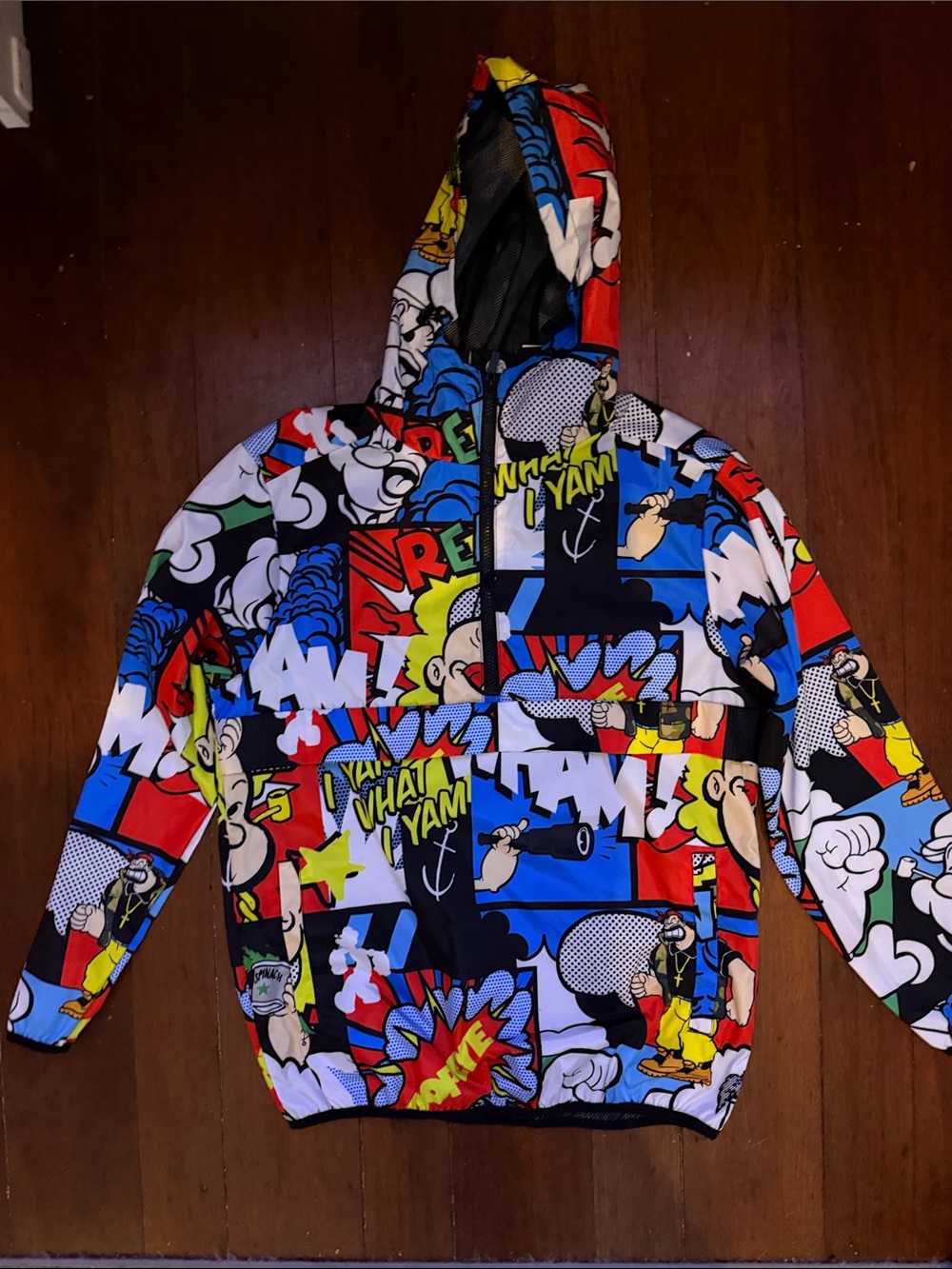 Kids Comic-Print Hooded Puffer Jacket - Multicolor